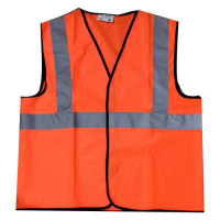 PRIME CAPTAIN Polyester Orange Safety Reflector Jacket